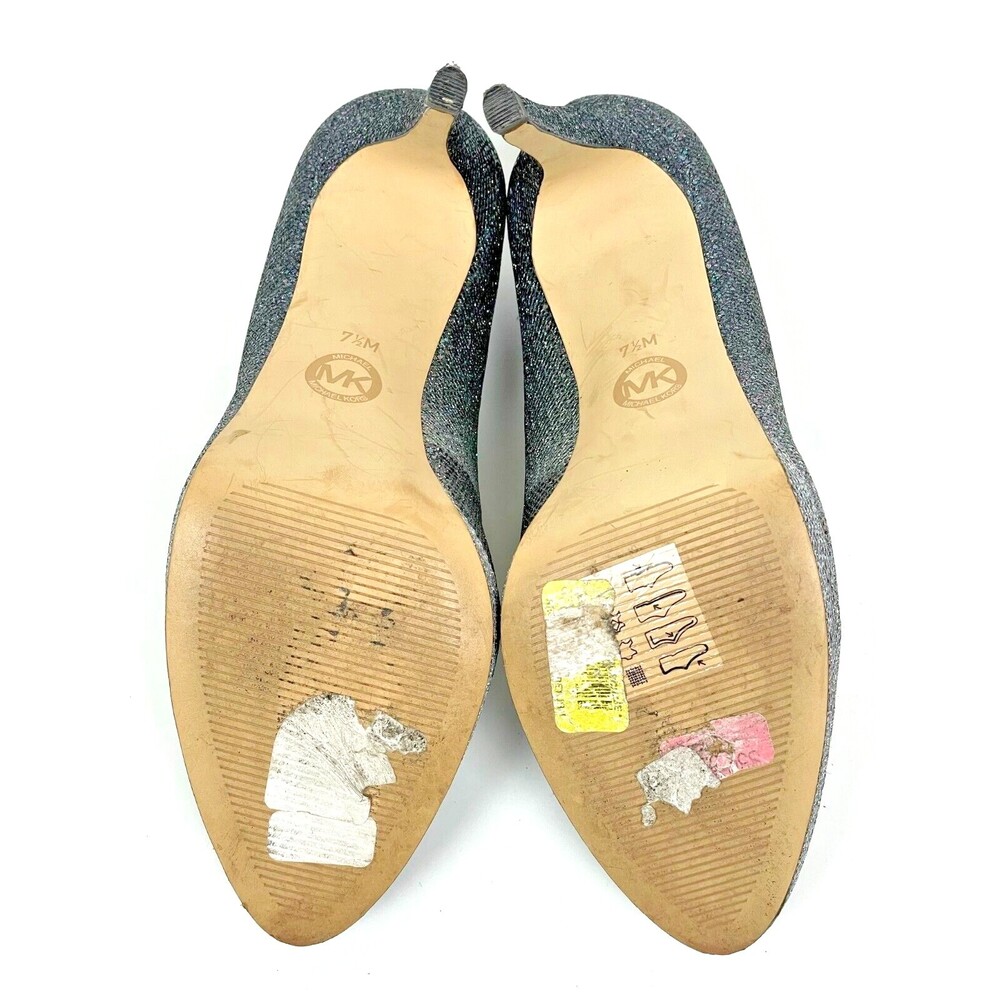 MICHAEL KORS Georgia Ombre Silver Gray Glitter High Heels Pumps Women's Size 7.5 - Picture 8 of 9